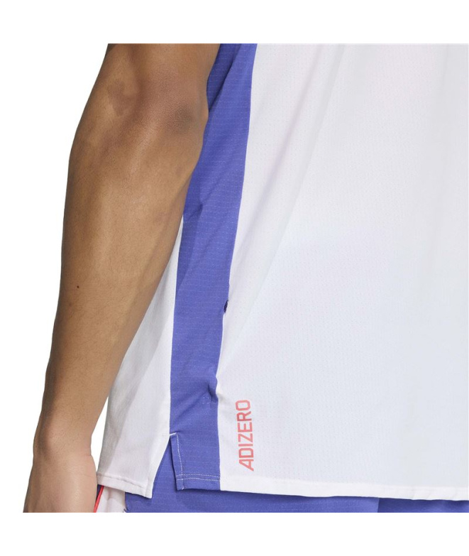 T-shirt Running adidas Adizero AM Blanc/Indus