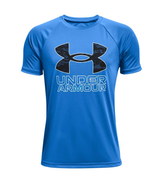 T-shirt d'entraînement Under Armour Tech Hybrid Print Fill Blue