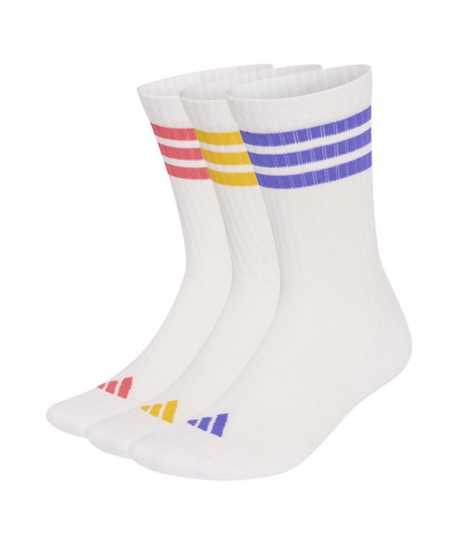 Meias adidas 3 Bandas Ess C Crw 3P...