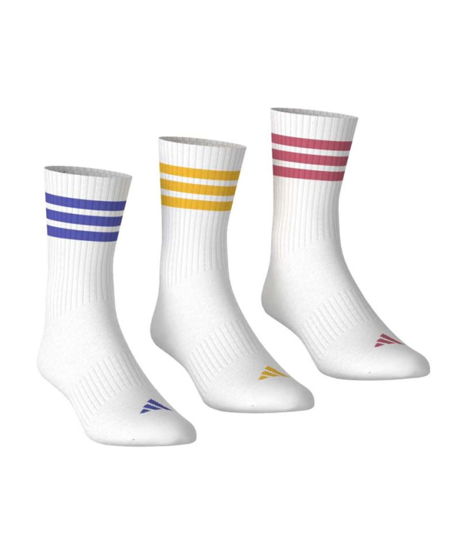 Meias adidas 3 Bandas Ess C Crw 3P...