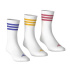 Meias adidas 3 Bandas Ess C Crw 3P Branco/Morsol/Amatri/Turpur