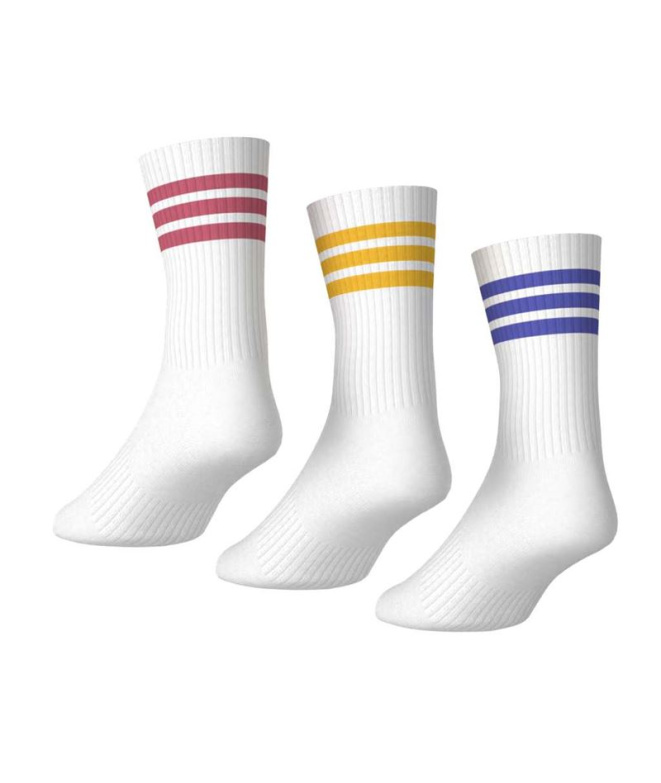 Meias adidas 3 Bandas Ess C Crw 3P...