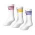 Meias adidas 3 Bandas Ess C Crw 3P Branco/Morsol/Amatri/Turpur