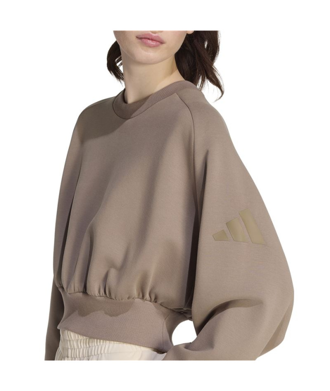 Moletom adidas Soft Lux cáqui