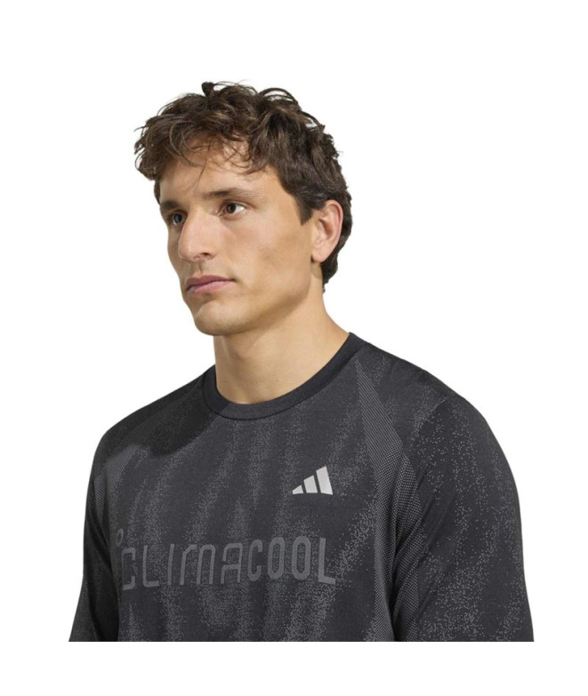 T-shirt Fitness adidas Tech App Seam T Noir/Gricua