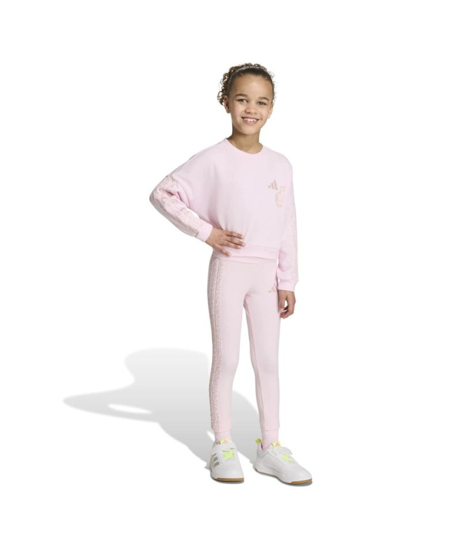 Set adidas Grande com 3 Listras Rosa