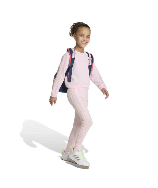 Set adidas Grande com 3 Listras Rosa