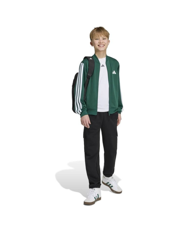 Casaco verde adidas J 3 Stripes Fz Tr Tt