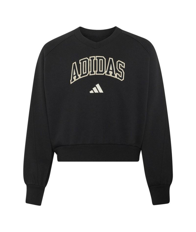 Moletom Jg Clgt com adidas em V, preto/casbla