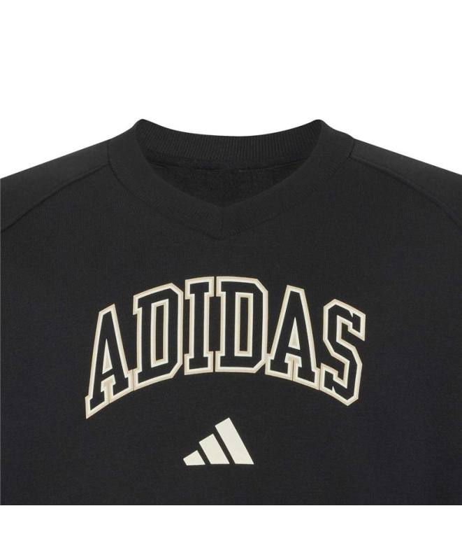 Sudadera adidas Jg Clgt V-Neck Negro/Casbla