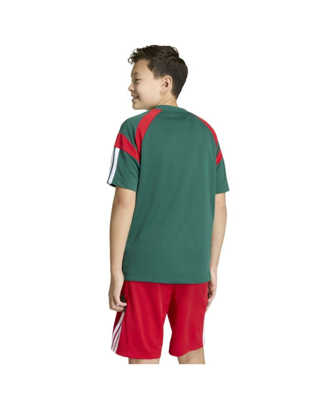 T-shirt Enfant adidas Hot Drkgrn/Blanc/Escmej