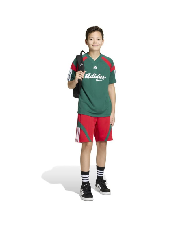 T-shirt Enfant adidas Hot Drkgrn/Blanc/Escmej