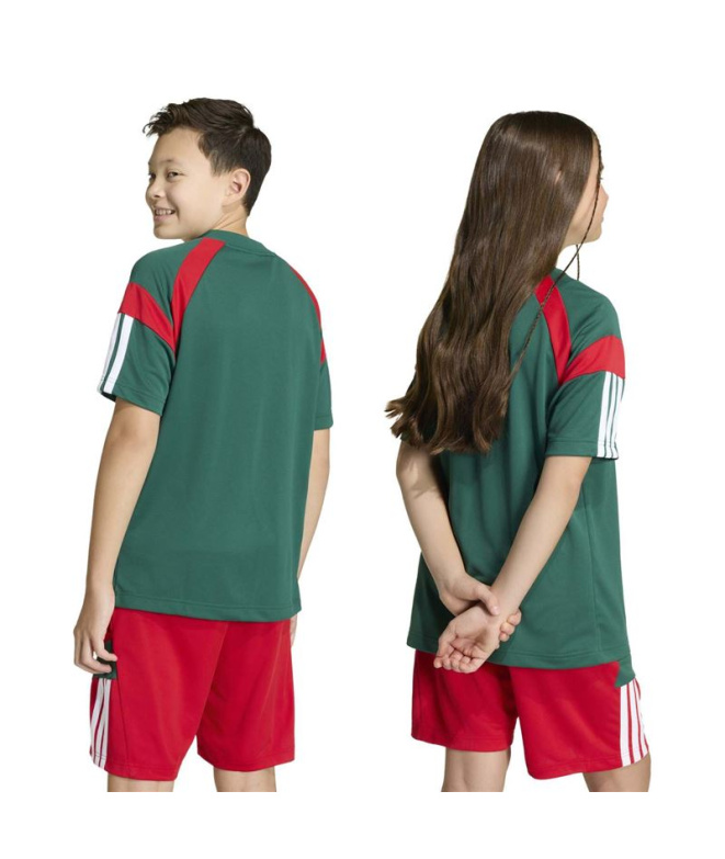 T-shirt Enfant adidas Hot Drkgrn/Blanc/Escmej