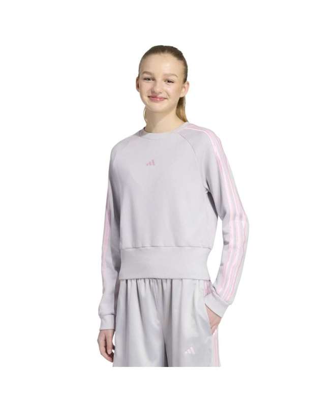 Sudadera adidas Jg Satin Grpulg/Roscla