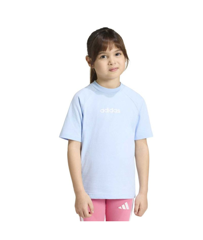 T-shirt bleu adidas Lk Lin 160