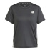Camiseta Mulher adidas 3-Stripes Crew Fitness , preta/branca