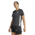 T-shirt Fitness adidas pour Femme col rond, 3 bandes, noir et blanc