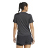 Camiseta Mulher adidas 3-Stripes Crew Fitness , preta/branca