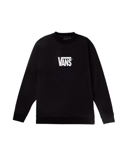 Sudadera Vans Stretch Logo Crew Niño Negro/Blanco