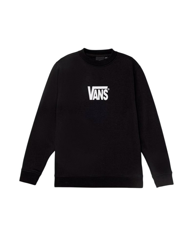 Sweat Vans Stretch Logo Crew Enfant noir et blanc
