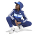 Conjunto de treino Infantil adidas 3Stripes Tib Ft Ts, azul escuro/branco/azul