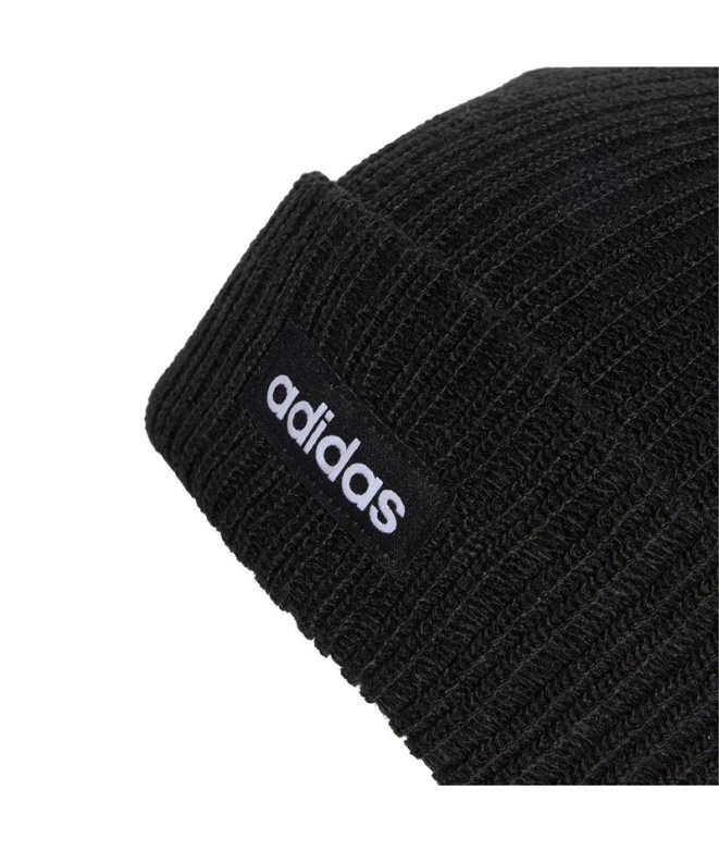 Gorro Boné Lin com punho preto adidas branco