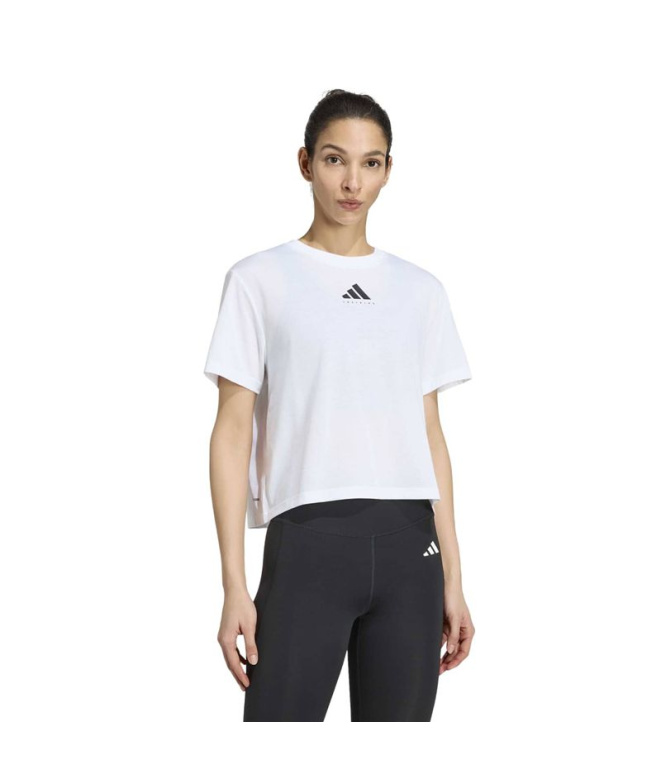 Camiseta de Fitness adidas W Tr Cat G T Blanco