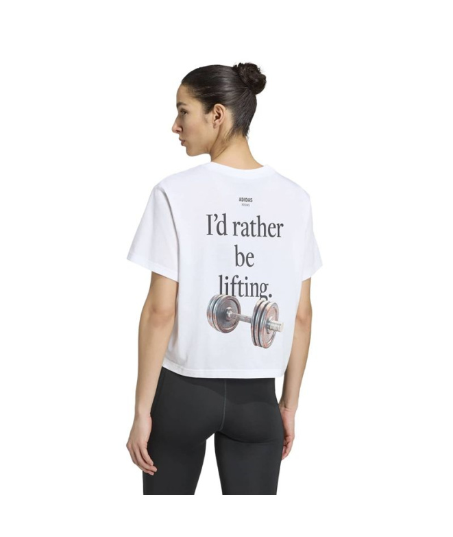 Camiseta de Fitness adidas W Tr Cat G T Blanco