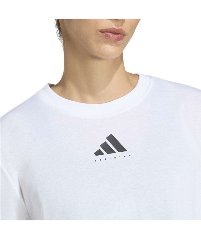 Camiseta de Fitness adidas W Tr Cat G T Blanco