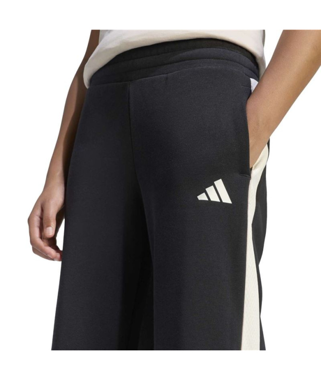 Pantalons adidas Jg Std Wl Fille noir et blanc