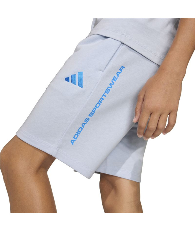 Calça adidas com slogan Infantil azul