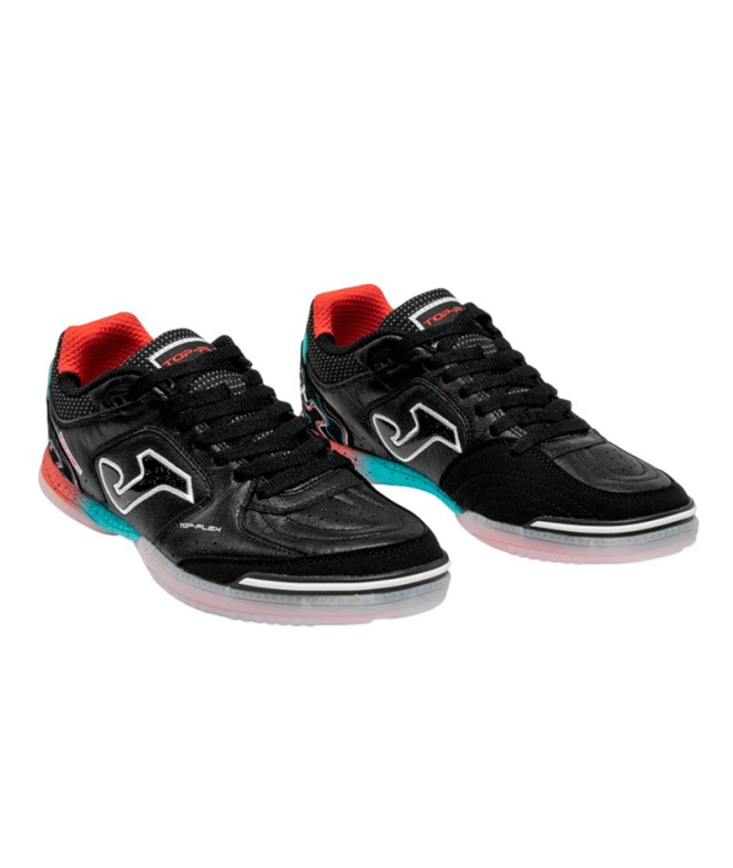 Sapatilhas Futsal Joma Top Flex 2631 pretas Homem