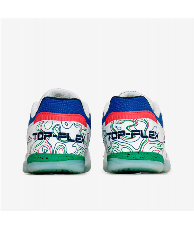Sapatilhas Futsal Joma Top Flex 2632 brancas Homem