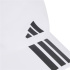 Boné adidas BB com 3 listras, Boné Fitness , branco/preto.