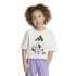Camiseta Infantil adidas Minnie Mouse, cor off-white/preta