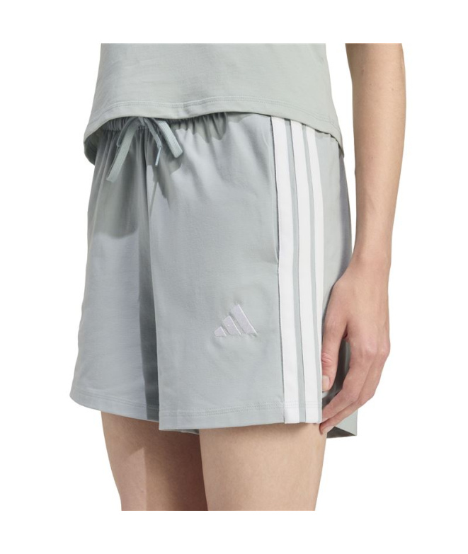 Pantalons gris adidas 3Stripes Essentials Femme