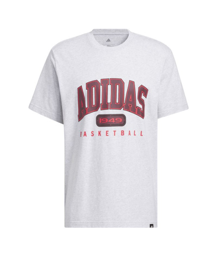 Camiseta de Baloncesto adidas Collegiate T Hombre Gris claro