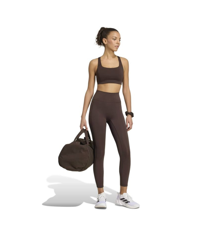 Calça Malhas Fitness adidas Opt 3 Stripes 7/8 L...