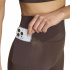Calça Malhas Fitness adidas Opt 3 Stripes 7/8 L marrom