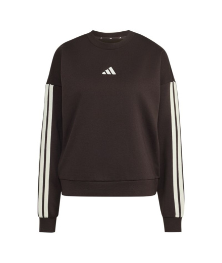 Sudadera adidas Essentials 3 Bandas Fleece Mujer Café /...