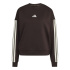 Sudadera adidas Essentials 3 Bandas Fleece Mujer Café / Marfil