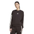 Sudadera adidas Essentials 3 Bandas Fleece Mujer Café / Marfil