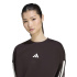 Sudadera adidas Essentials 3 Bandas Fleece Mujer Café / Marfil