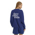 Camiseta adidas W 3 Stripes Gfx Ls2 Azul Escuro