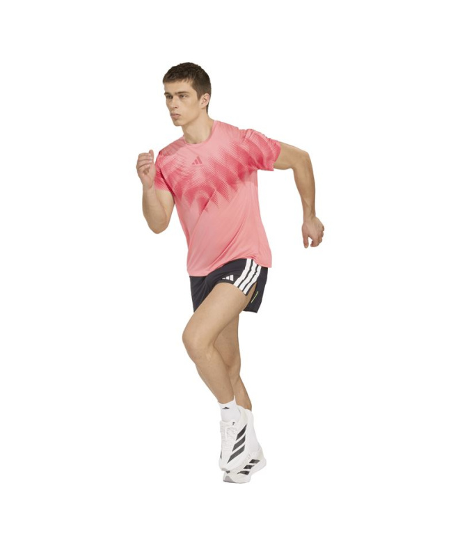 T-shirt Running Adidas Adizero Aspyre Homme rose