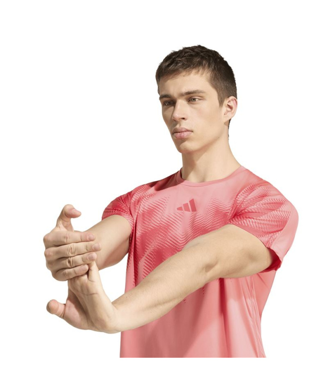T-shirt Running Adidas Adizero Aspyre Homme rose