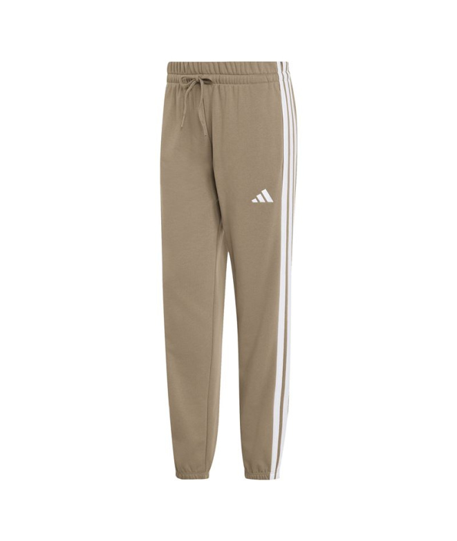 Calça Mulher adidas 3 Stripes cáqui/branca