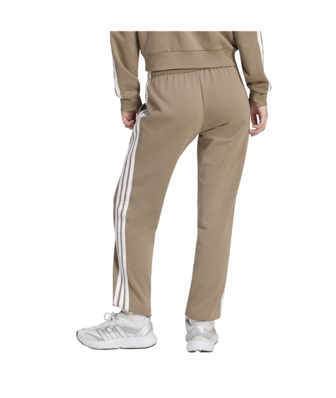 Calça Mulher adidas 3 Stripes cáqui/branca