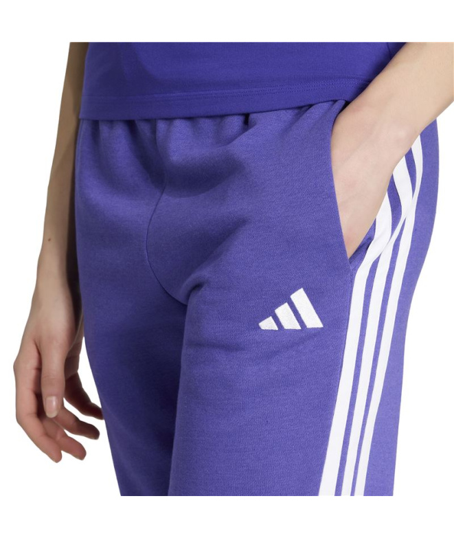 Calça adidas W 3 Stripes Fl Sl Pt roxa