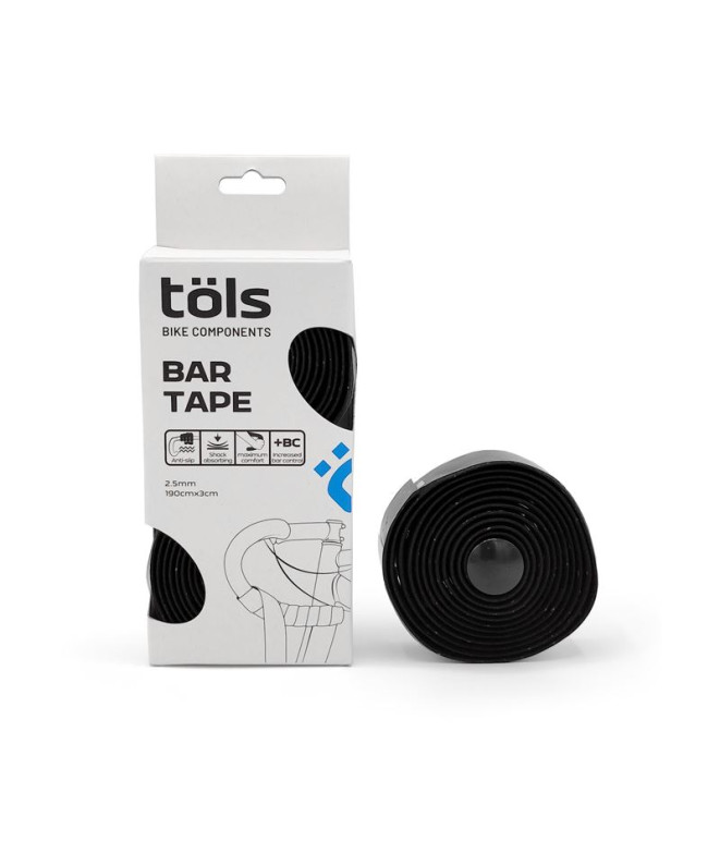 Cinta manillar Ciclismo Töls Black